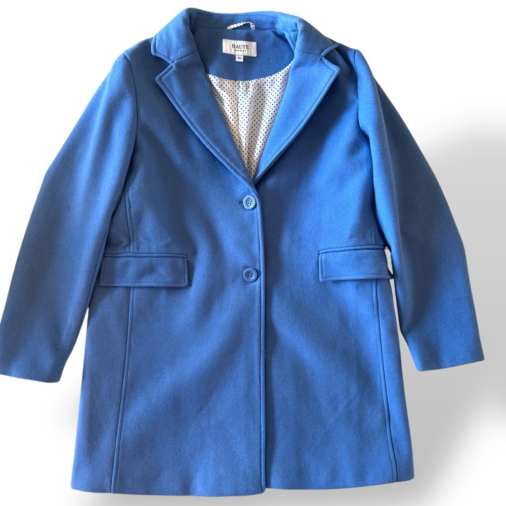Haute Edition XL Light Blue Women’s Jacket Wool Blend Fully Lined